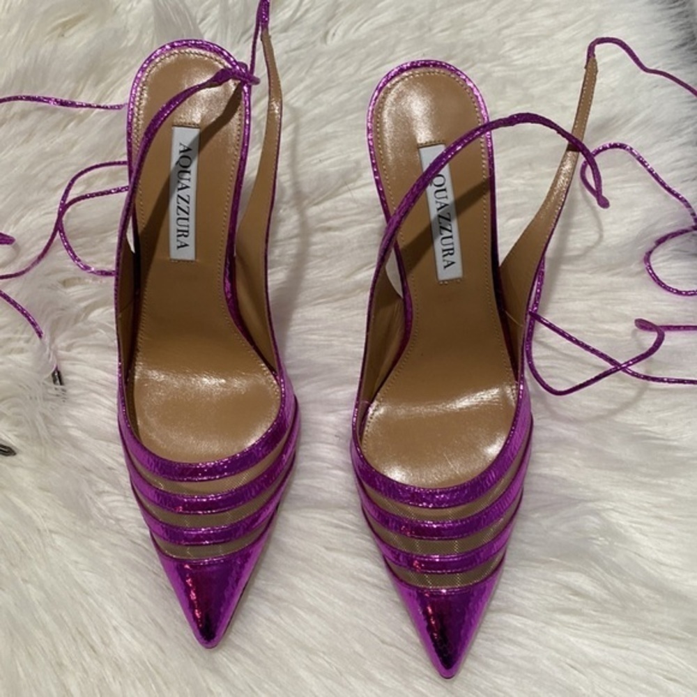 New Aquazzura Unfaithful ankle tie pump size 38.5EU - Picture 3 of 15
